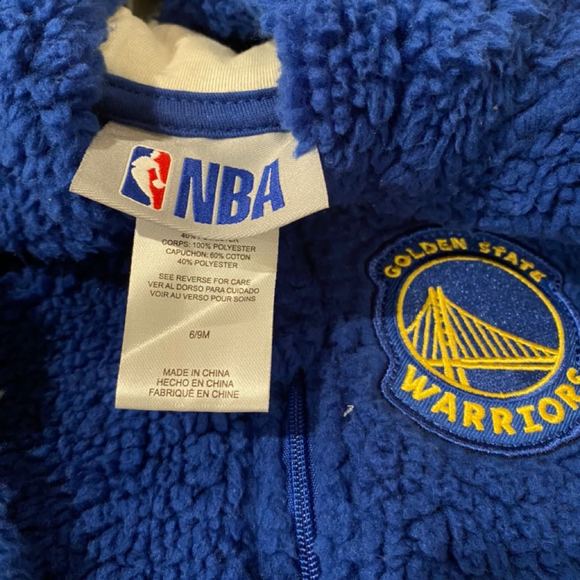 NBA Newborn Teddy Fleece Onesie - Golden State Warriors - 6M - Picture 3 of 3